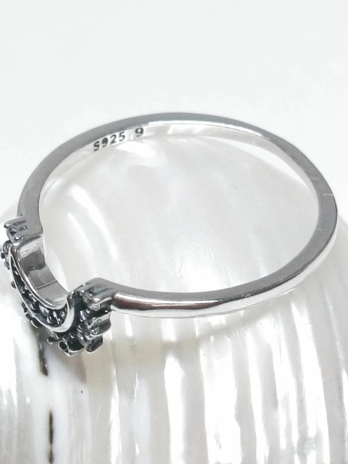 Silberring S925 Mondform mit Sternen