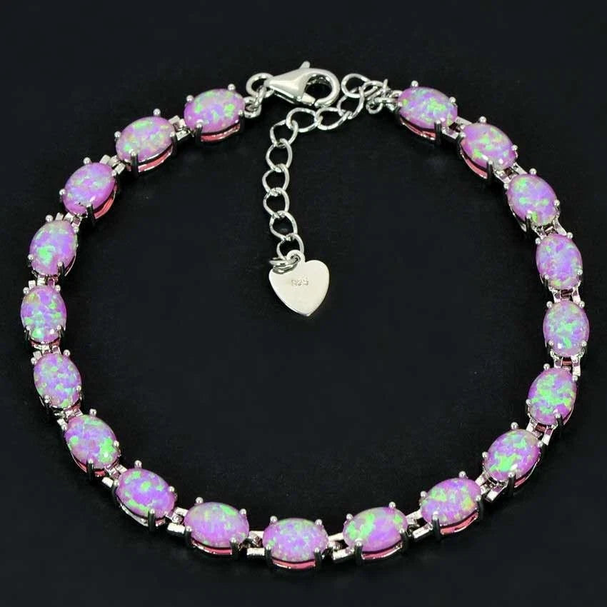 Armband mit Opal aus hypoallergenem 925er Silber - 7 FARBEN - NICKELFREI