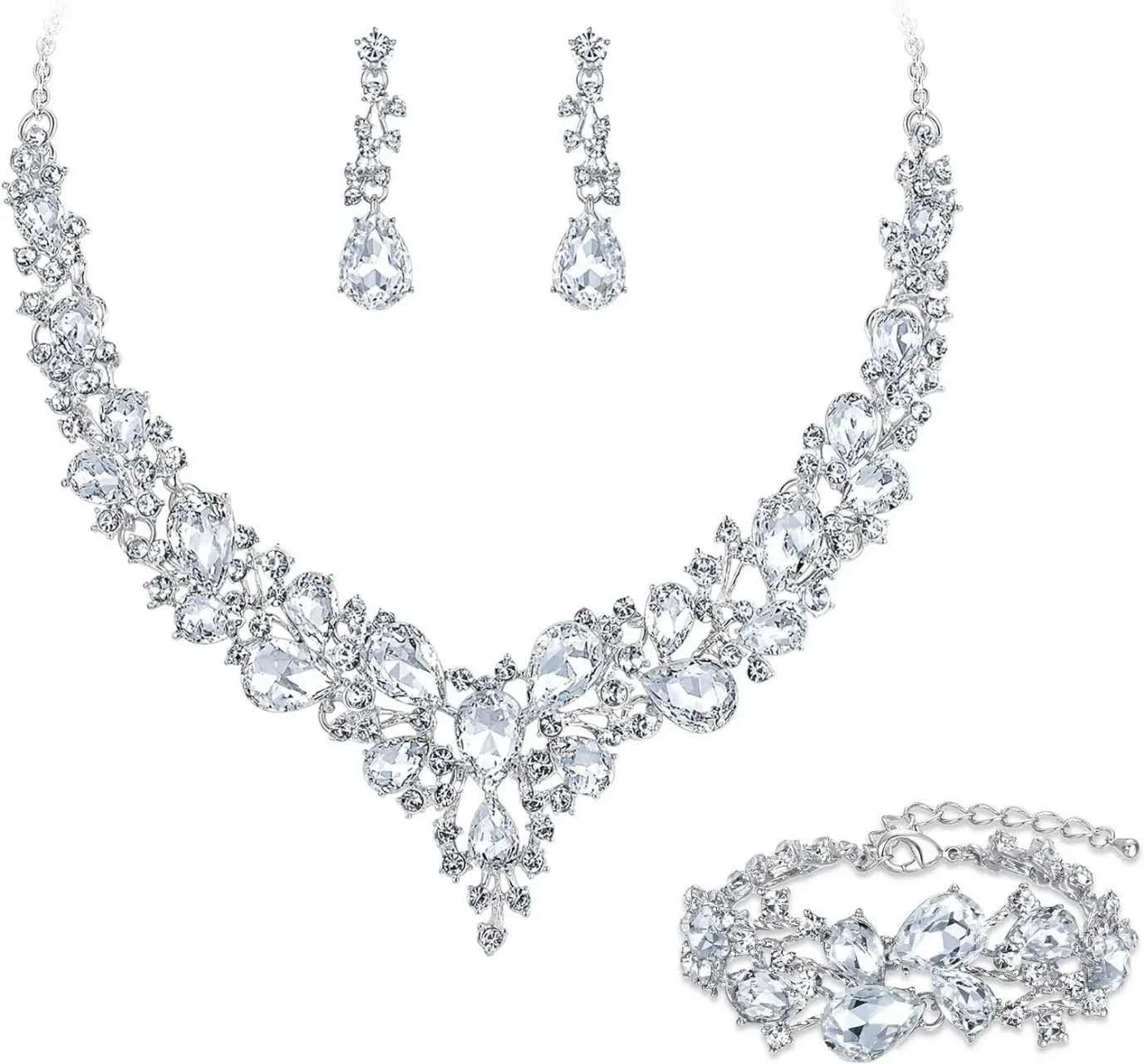 3-teiliges Schmuckset mit AAA-Zirkonia