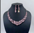 Set collana orecchini zircone AAA cristalli, gioiello da cerimonia donna