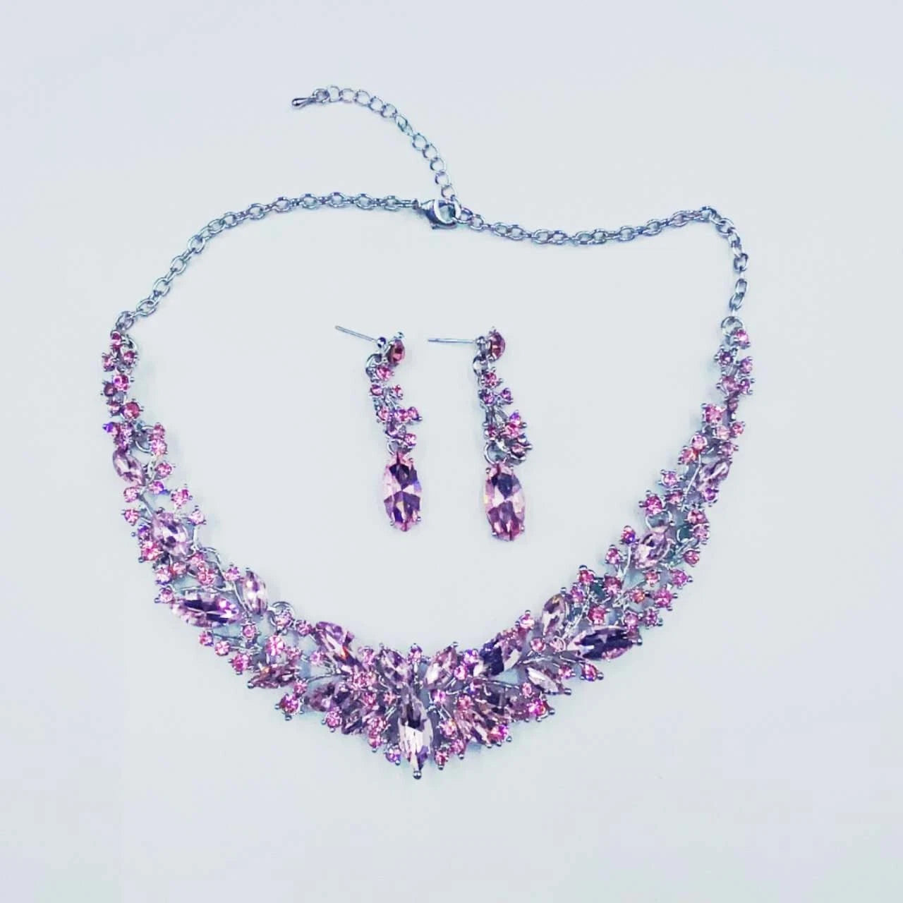 Set collana orecchini zircone AAA cristalli, gioiello da cerimonia donna