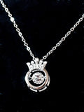 collana in argento 925 con ciondolo a forma di corona
