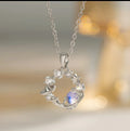 Collana in argento S925 con ciondolo cielo stellato in opale, tema spaziale