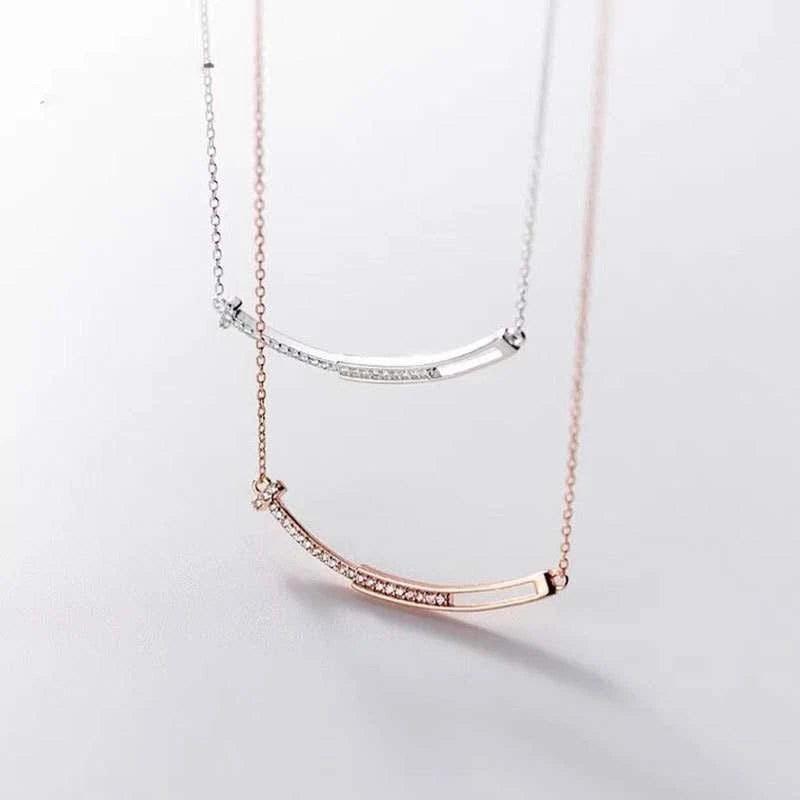 Collana clavicolare minimalista in argento sterling 925
