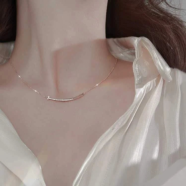 Collana clavicolare minimalista in argento sterling 925
