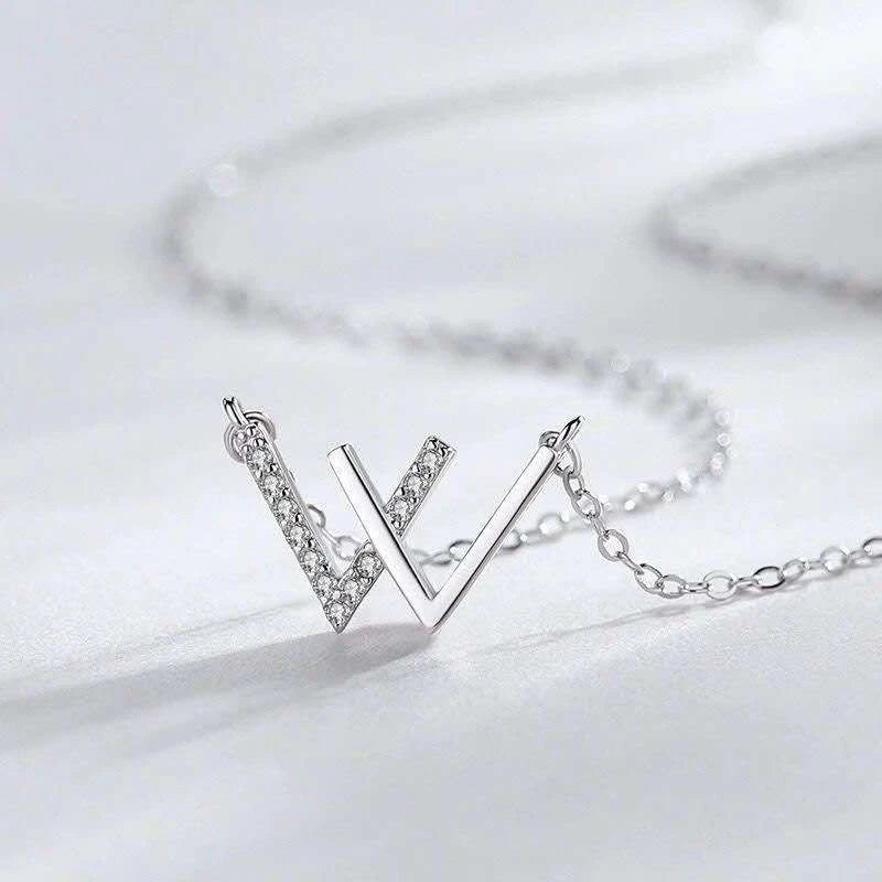 collana in argento S925 forma W