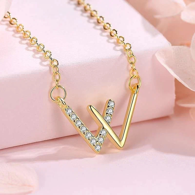 collana in argento S925 forma W