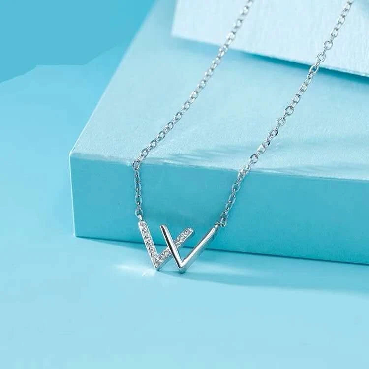 collana in argento S925 forma W