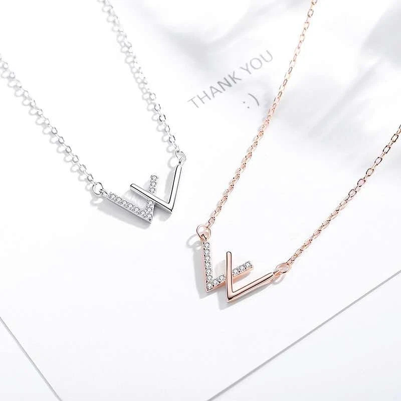 collana in argento S925 forma W
