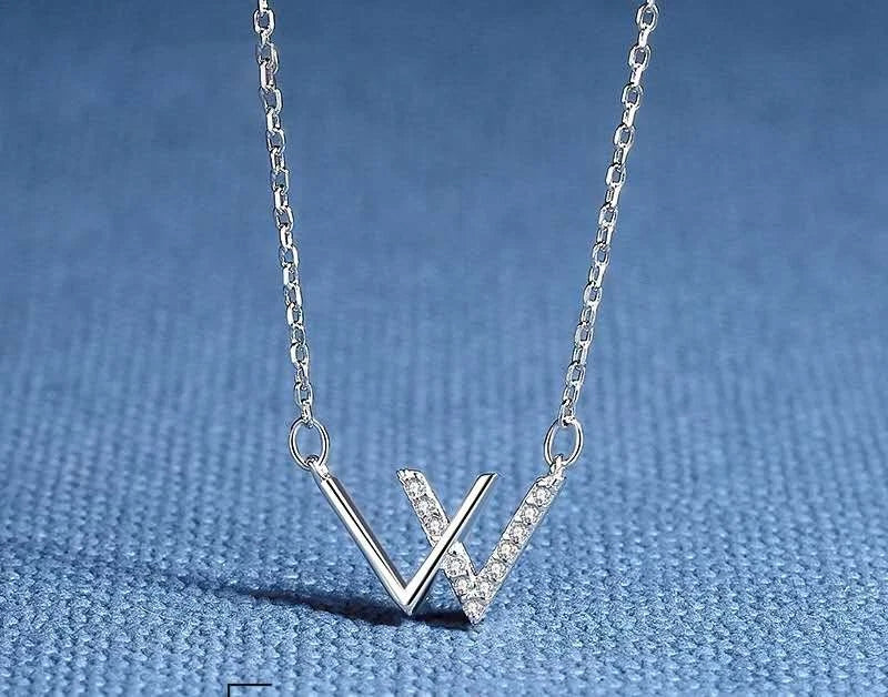 collana in argento S925 forma W