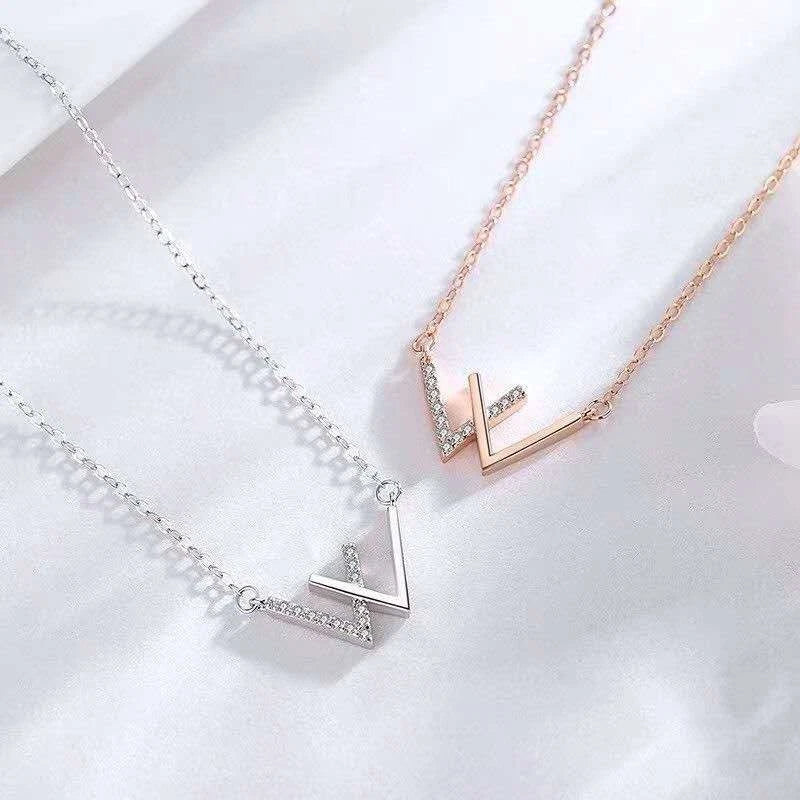 collana in argento S925 forma W