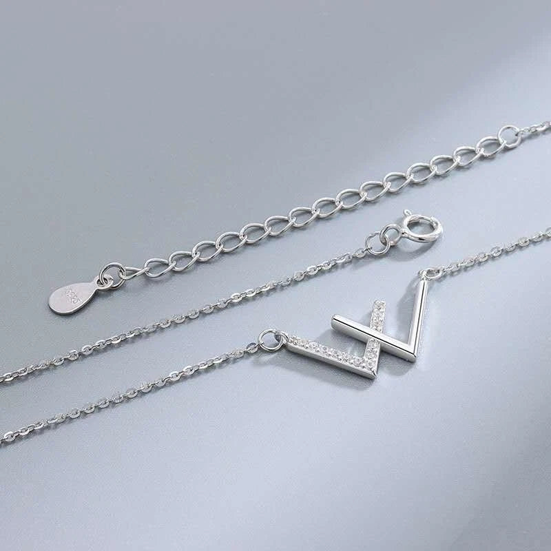 collana in argento S925 forma W