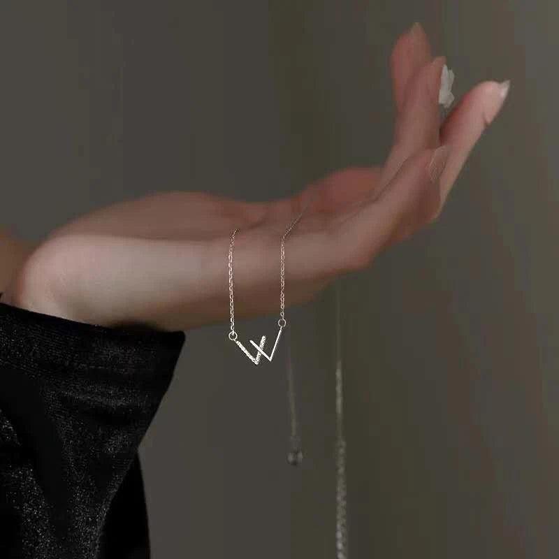 collana in argento S925 forma W