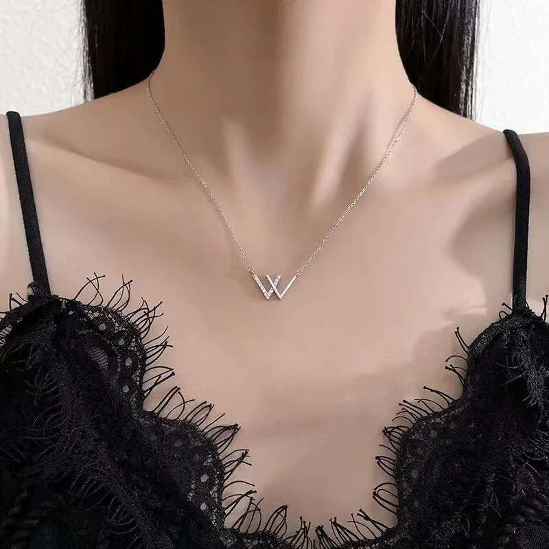 collana in argento S925 forma W