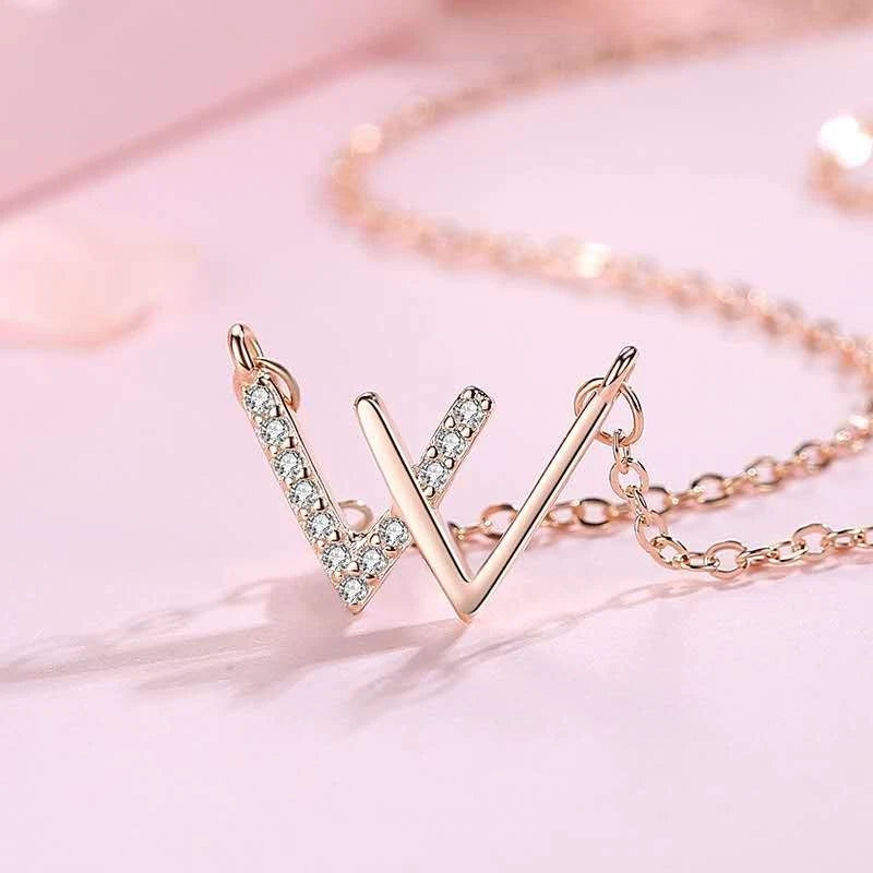 collana in argento S925 forma W