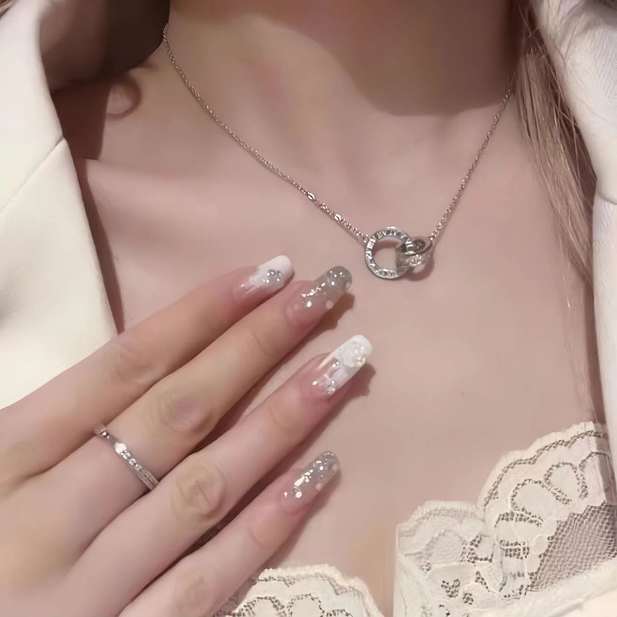 collane in argento 925 per coppie con numeri romani