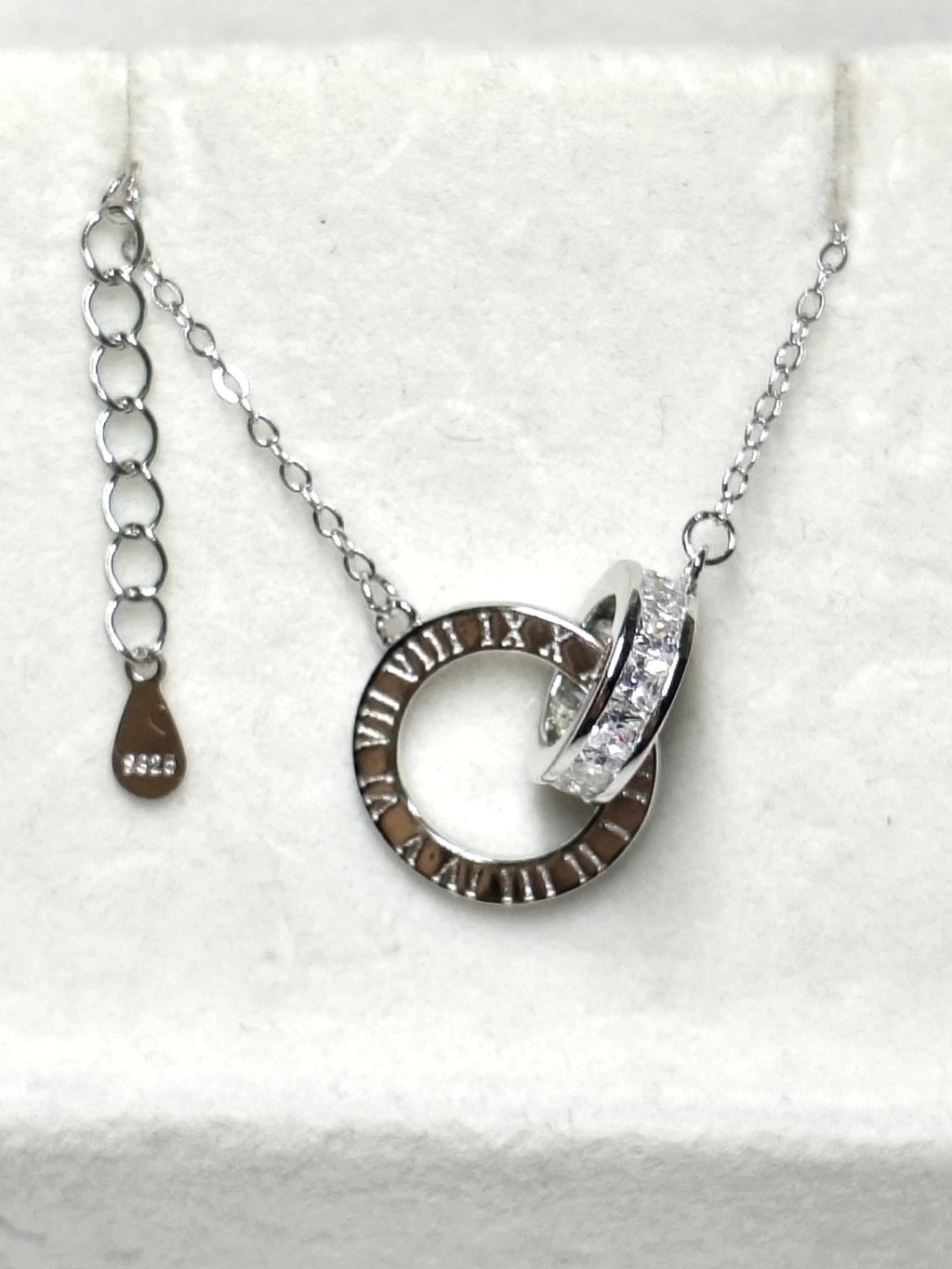 collane in argento 925 per coppie con numeri romani