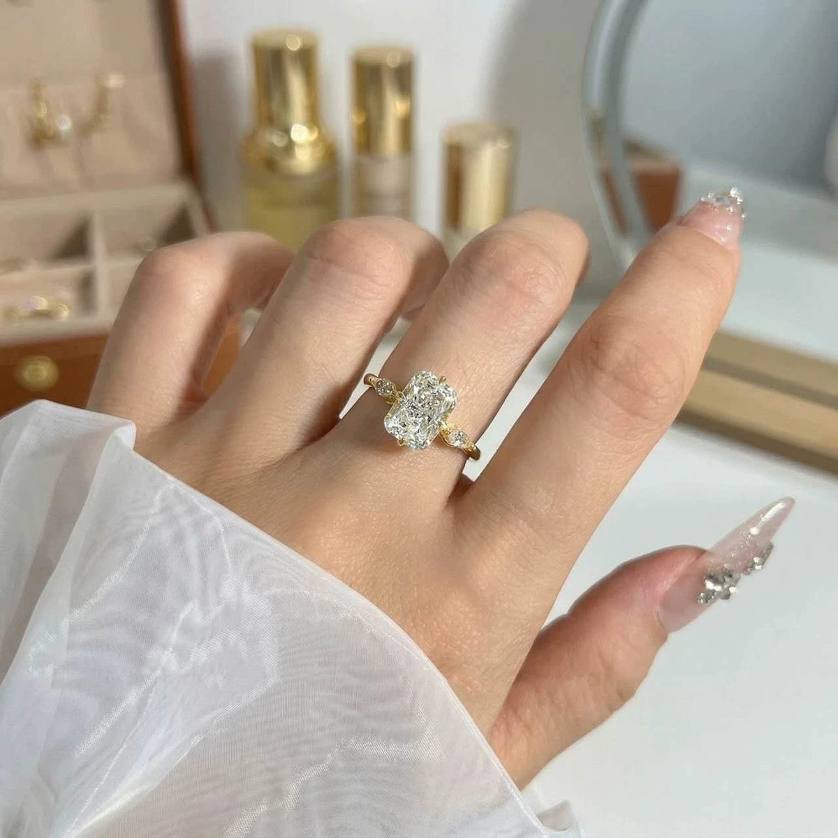 Anello di apertura Paraibala Ice Flower Cut