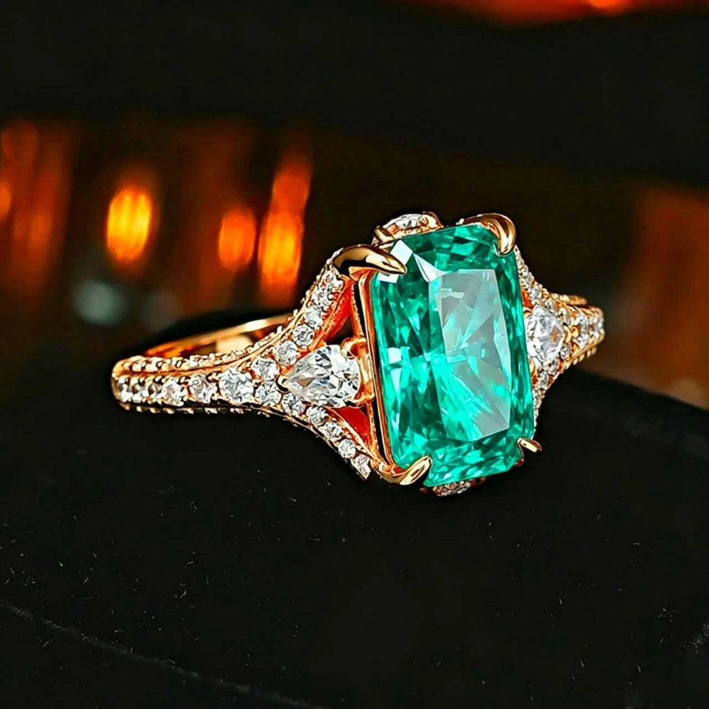 Anello aperto Fashion verde acqua o rosa-arancio