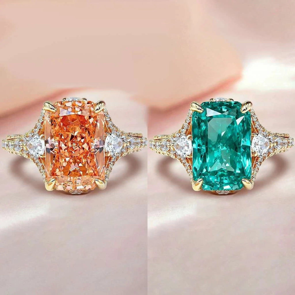 Anello aperto Fashion verde acqua o rosa-arancio