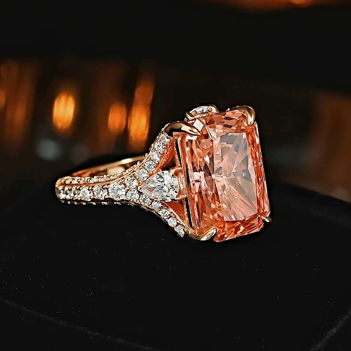 Anello aperto Fashion verde acqua o rosa-arancio