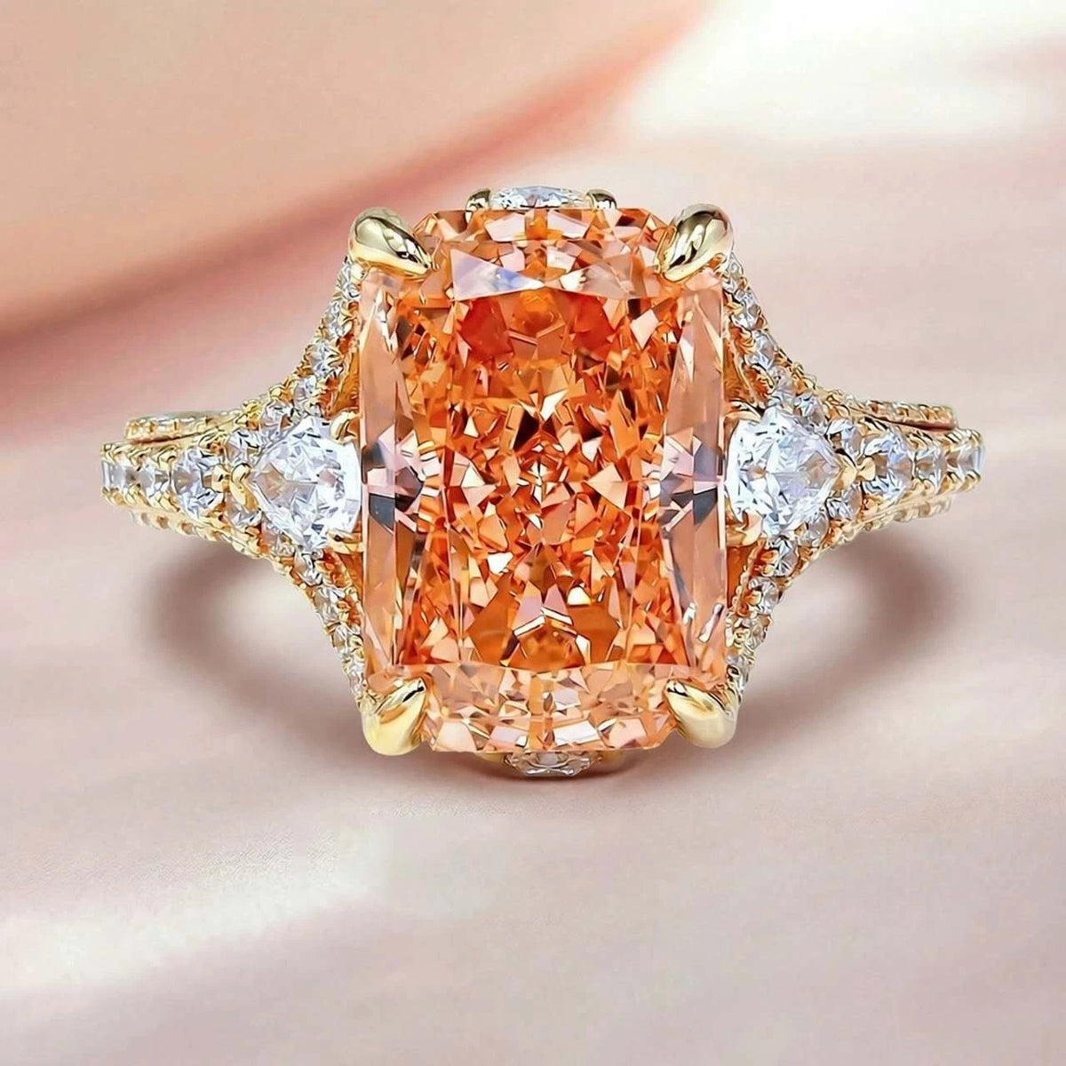Anello aperto Fashion verde acqua o rosa-arancio
