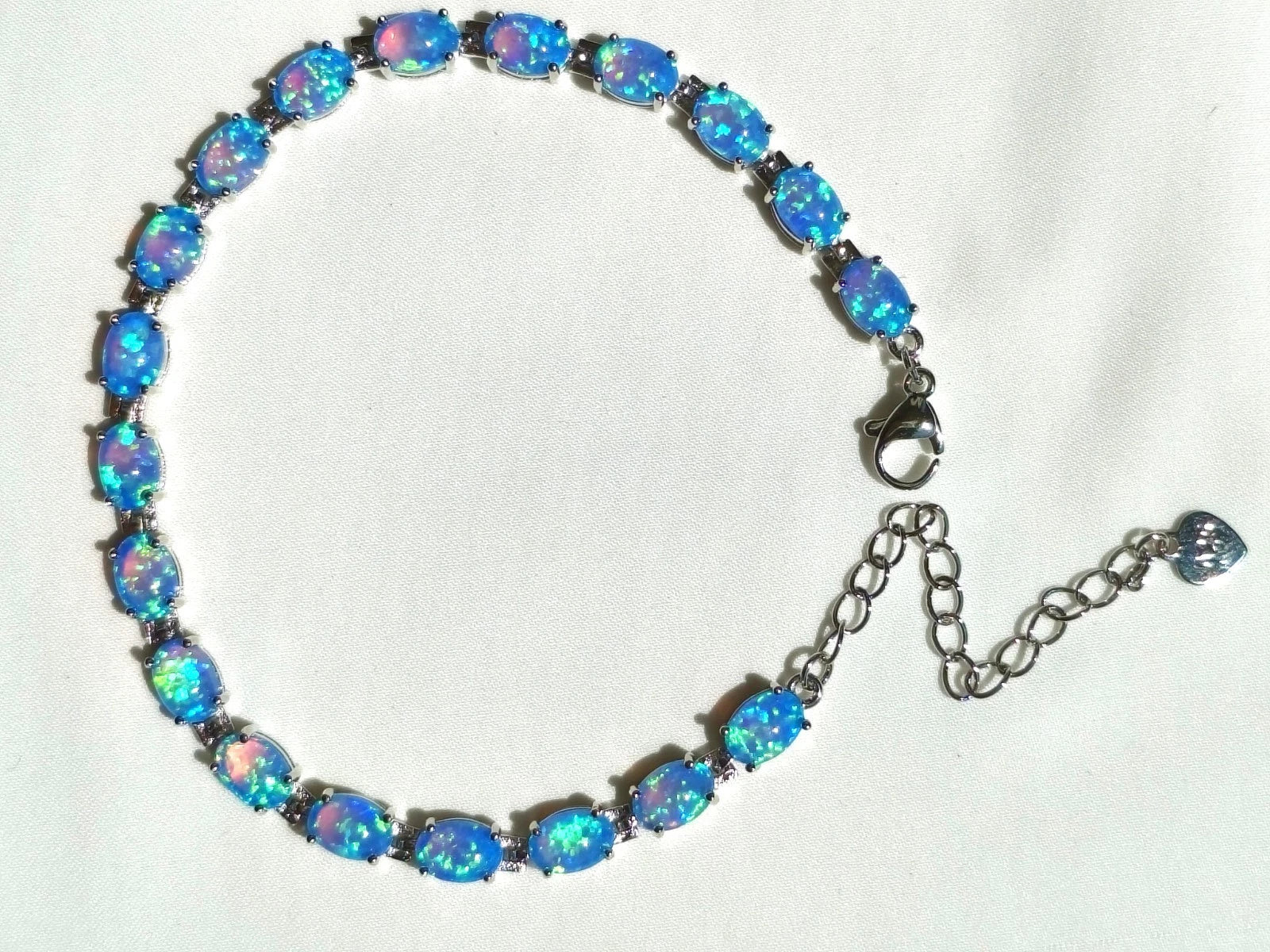 Bracciale con Opale  in Argento 925 Ipoallergenico - 2 Colori. no nichel