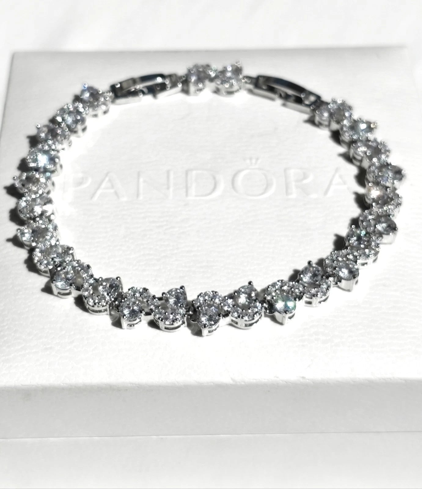 Fashion bracciale a onde in zircone AAA colorato con placcatura in oro bianco 18k