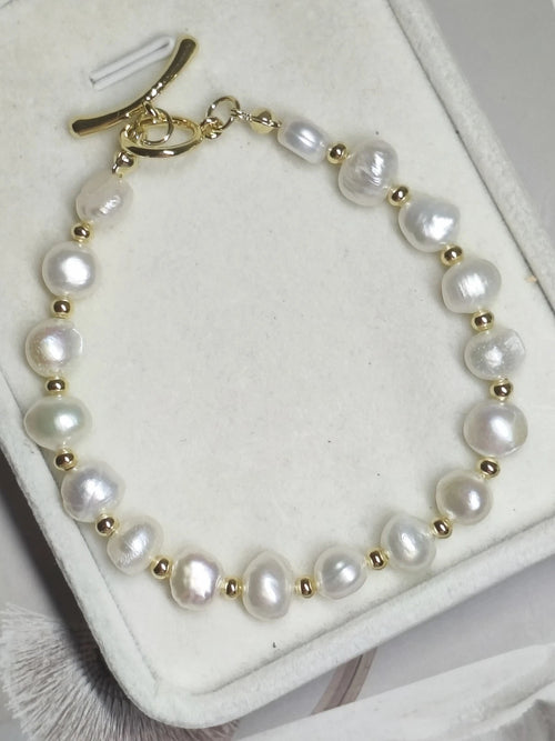 Armband mit natürlichen Barockperlen, exklusives und raffiniertes Design
