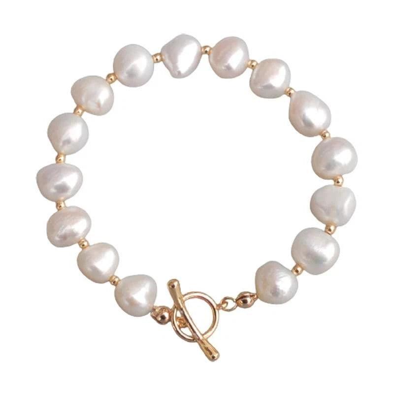 Armband mit natürlichen Barockperlen, exklusives und raffiniertes Design