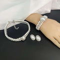 SET di zirconi,perle e diamanti doppio strato stile vintage e francesce 3 PEZZI