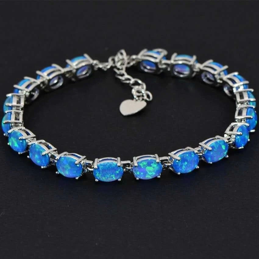 Armband mit Opal aus hypoallergenem 925er Silber - 7 FARBEN - NICKELFREI