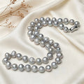 Collana Perle Naturali Acqua Dolce 8-9MM, Filo Singolo Perle Ovali Barocche