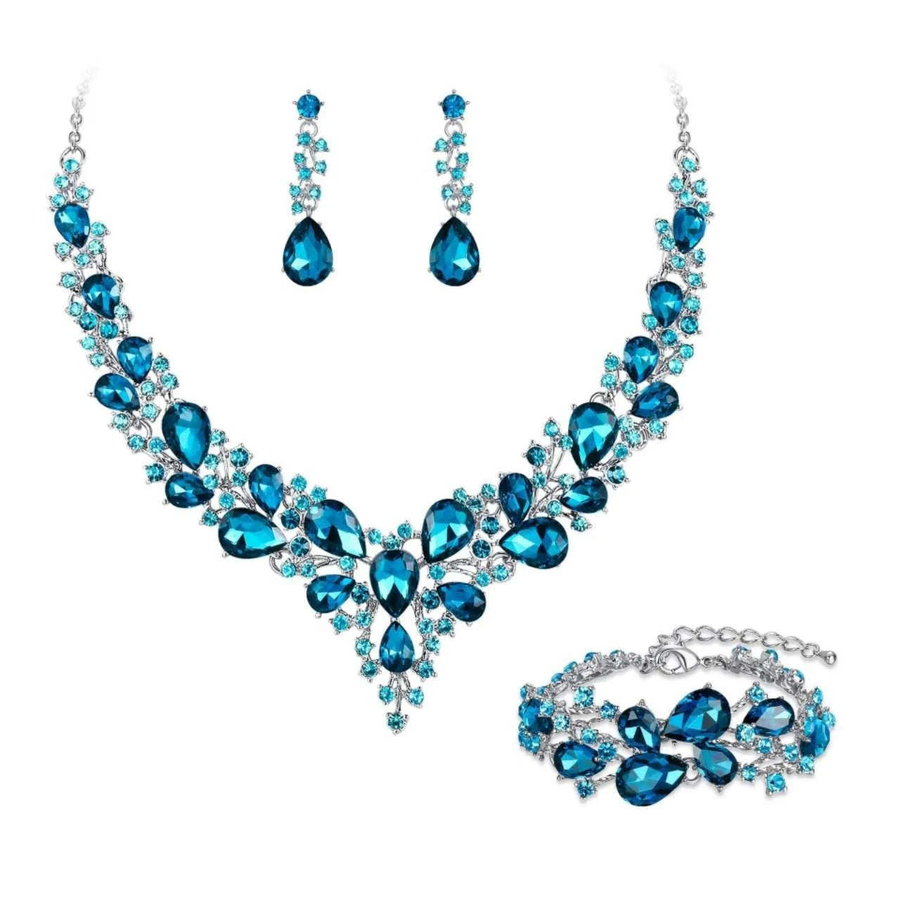 3-teiliges Schmuckset mit AAA-Zirkonia