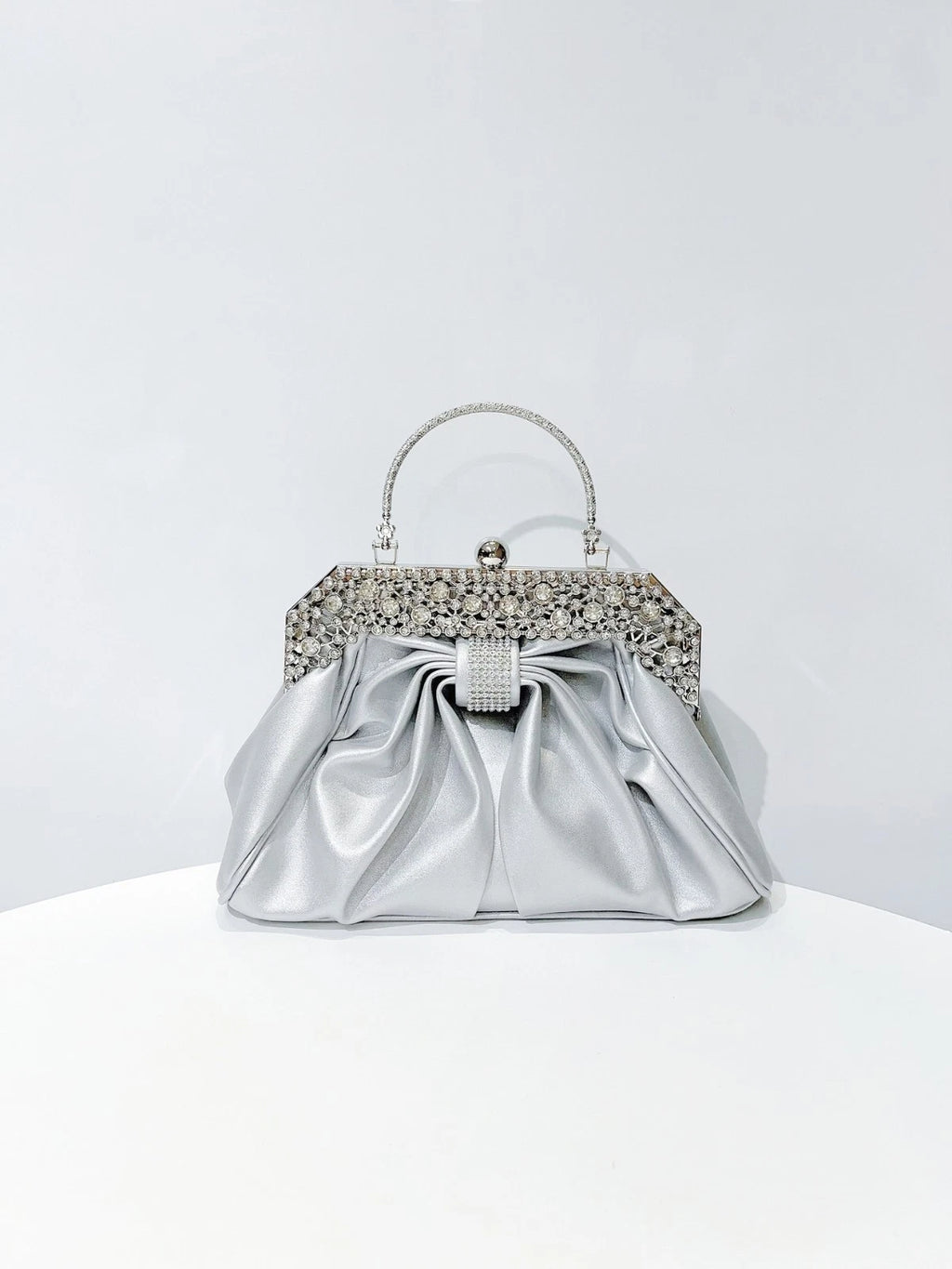 Pochette in ecopelle con Chiusura a Bocchetta e Cristalli