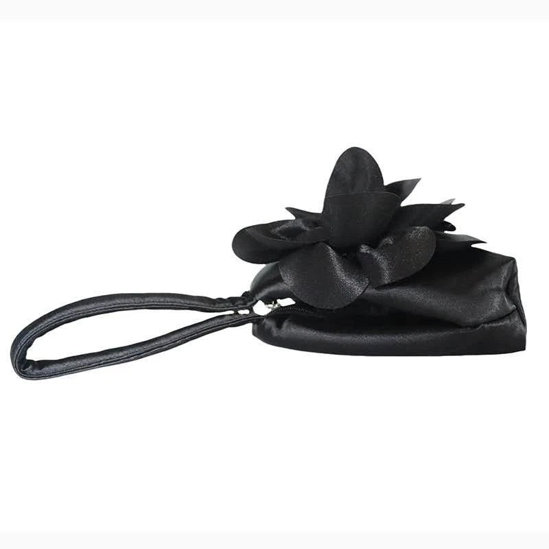Pochette raso camelia da sera