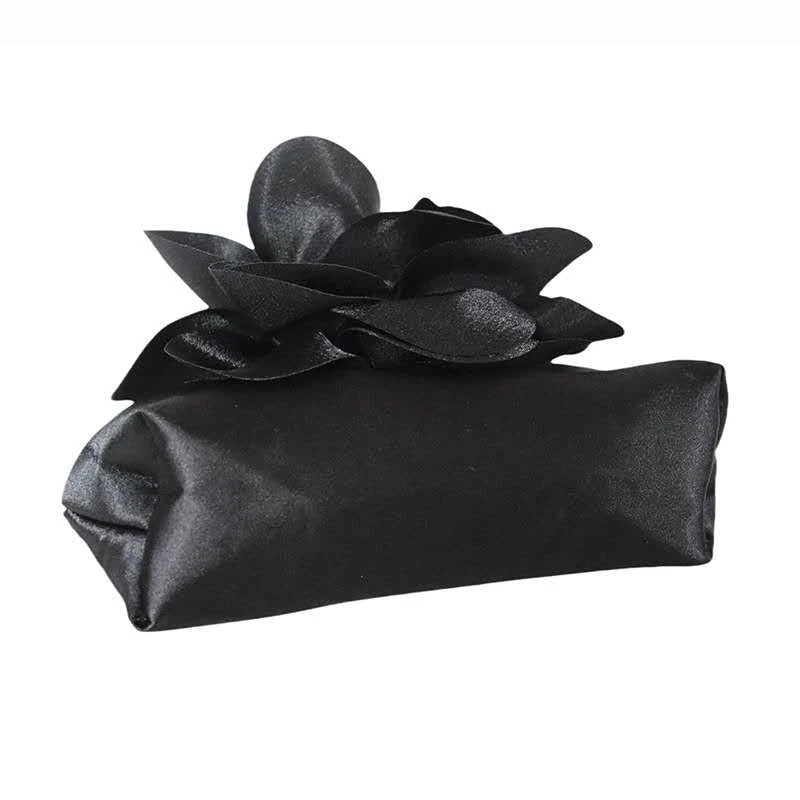 Pochette raso camelia da sera