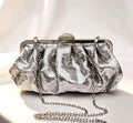 Pochette da sera con cornice scintillante,tracolla a catena a spalla/trasversale